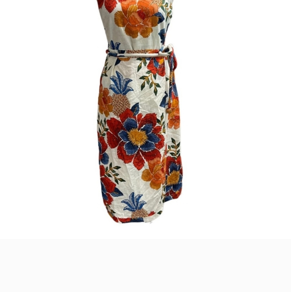 FARM Rio Floral Midi Dress - Red, Blue, Orange - Picture 8 of 10